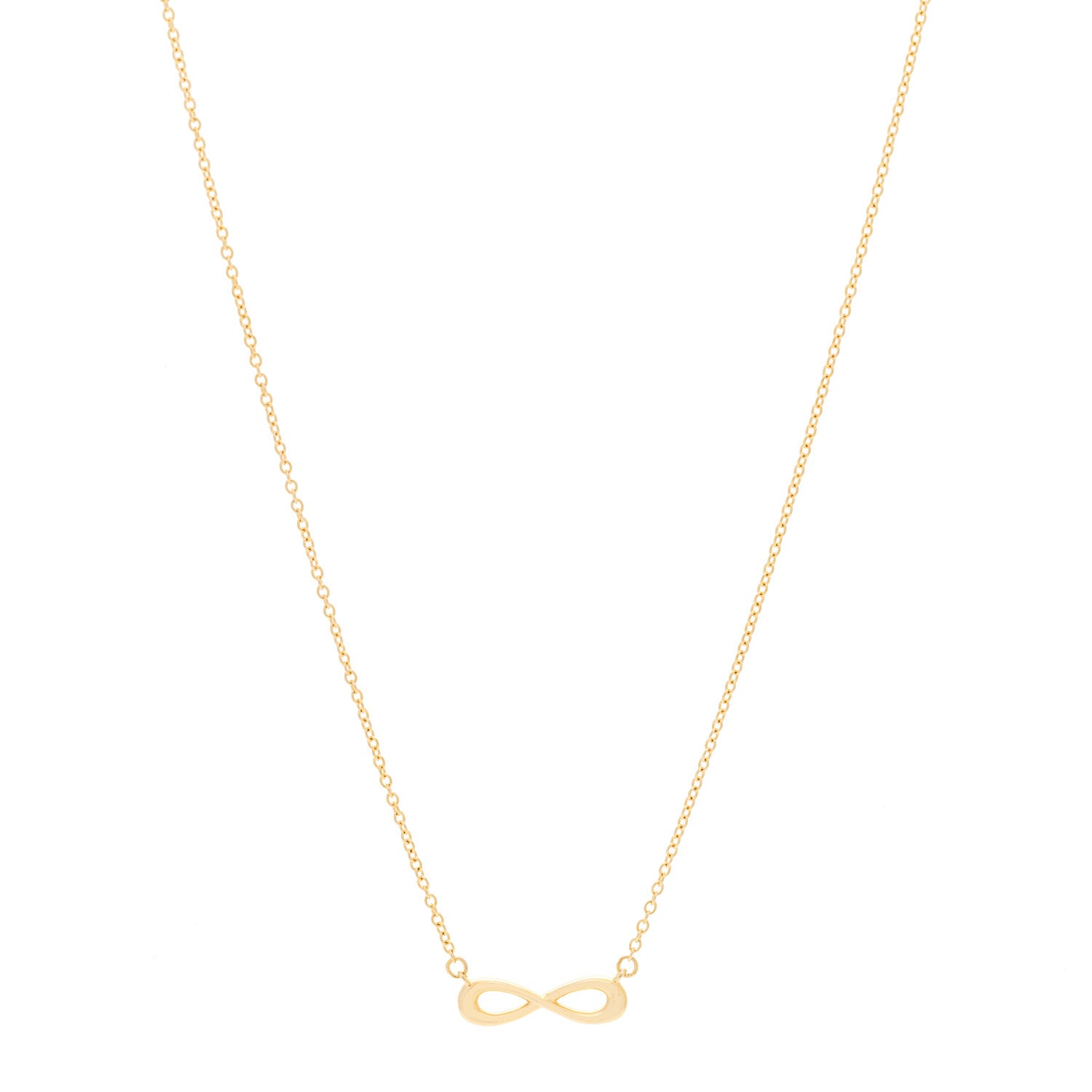 Tiffany 18K Yellow Gold Infinity Pendant Necklace 1 of 5