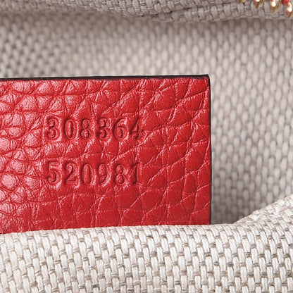 Gucci Pebbled Calfskin Small Soho Disco Bag Tabasco Red 7 of 7