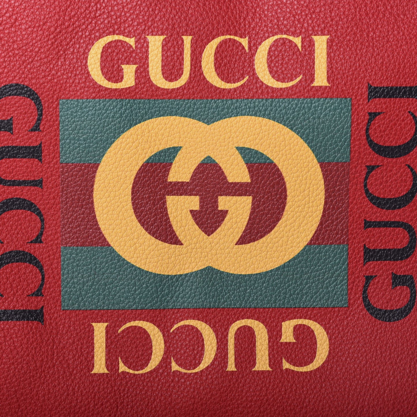 Pebbled Calfskin Medium Logo Portfolio Clutch Hibiscus Red
