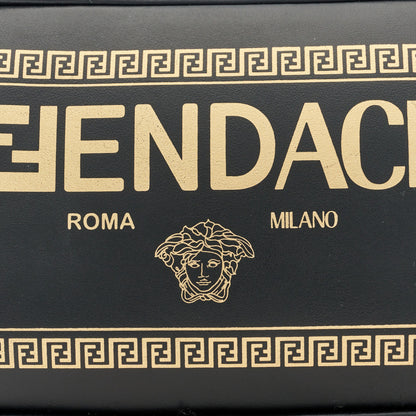 Fendi X VERSACE Vitello Cover Fendace Medusa Small Camera Case Black Gold 8 of 11