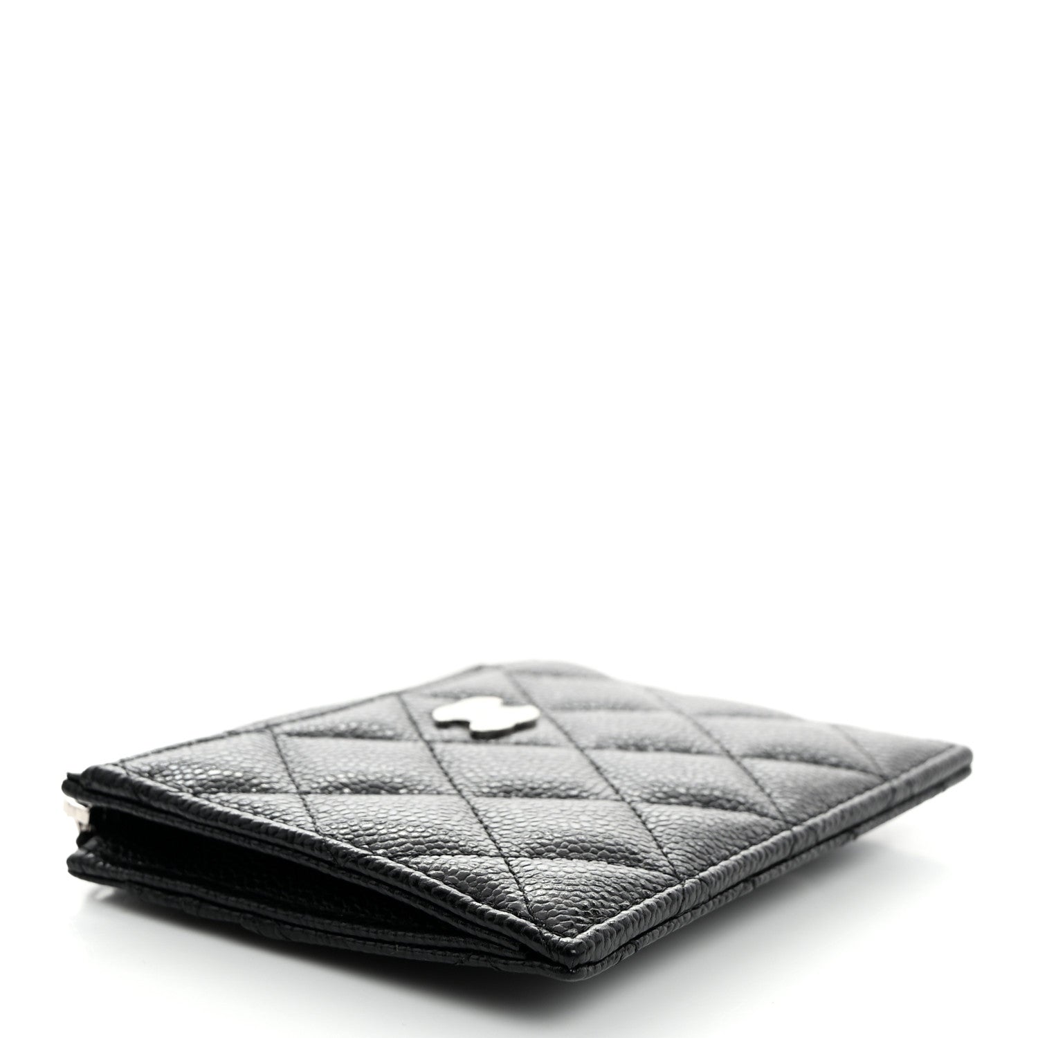 Chanel Caviar Quilted CC Zip Card Holder Black 4 of 8
