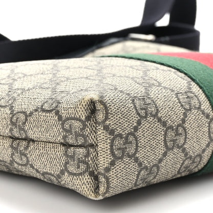 Gucci GG Supreme Monogram Web Messenger Bag Black 8 of 9