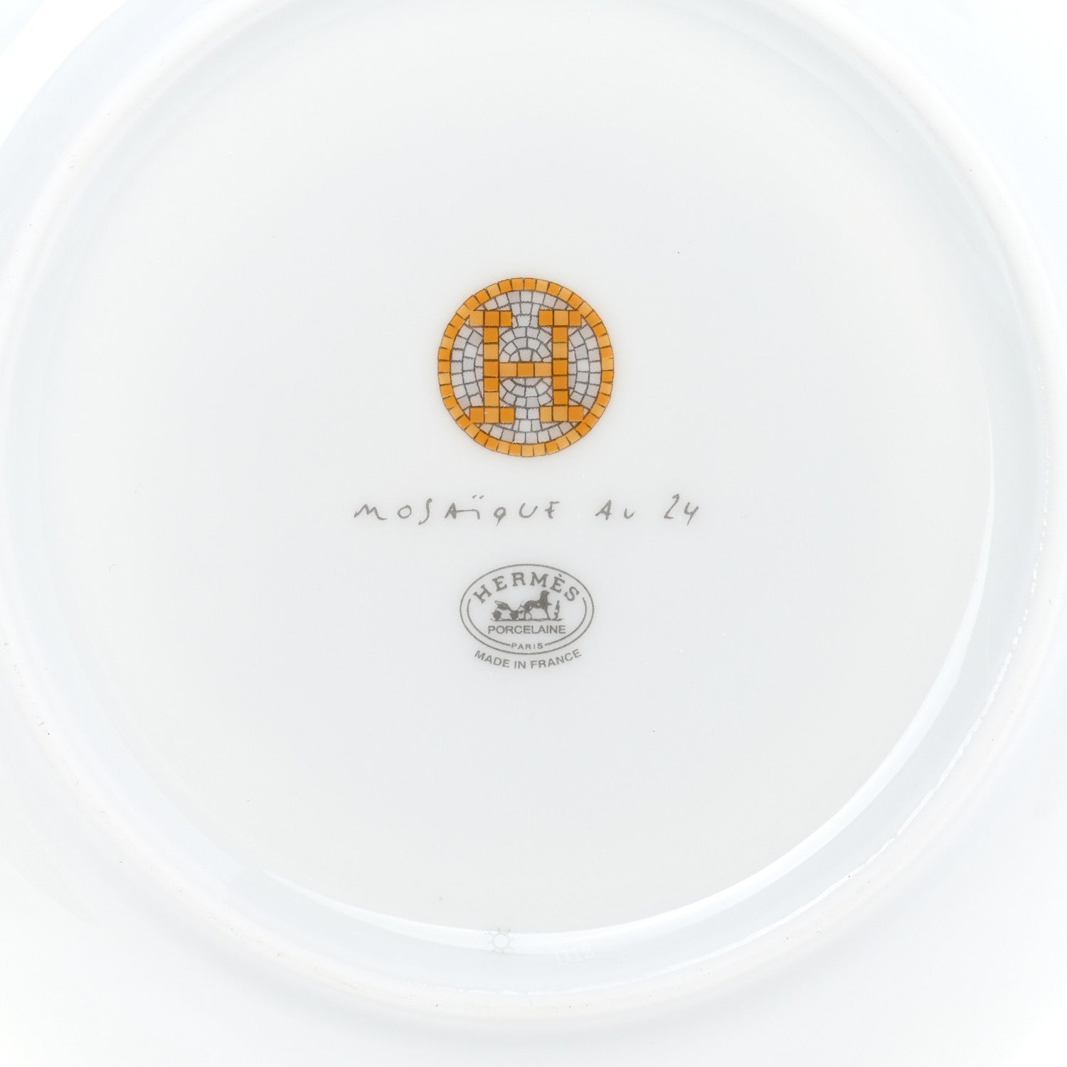 Hermes Porcelain Mosaique Au 24 Platine Soup Plate Set of 2 4 of 5