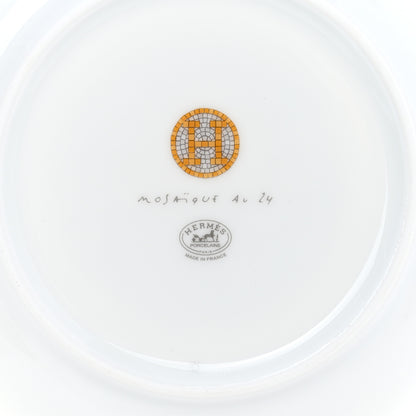 Hermes Porcelain Mosaique Au 24 Platine Soup Plate Set of 2 4 of 5