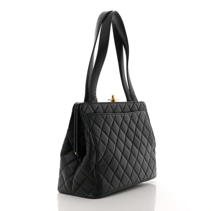 Chanel Caviar Quilted Frame Shoulder Bag Black 3 of 11