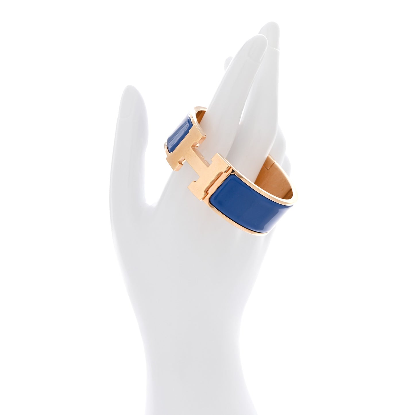 Enamel Wide Clic Clac H Bracelet PM Bleu Electrique