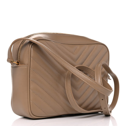 Saint Laurent Calfskin Matelasse Monogram Lou Camera Bag Dark Beige 3 of 10