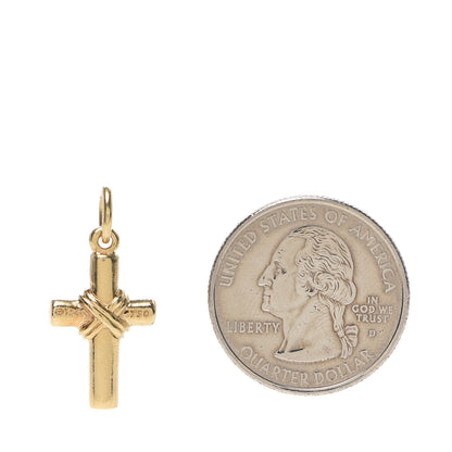 Tiffany 18K Yellow Gold Cross Charm 2 of 3