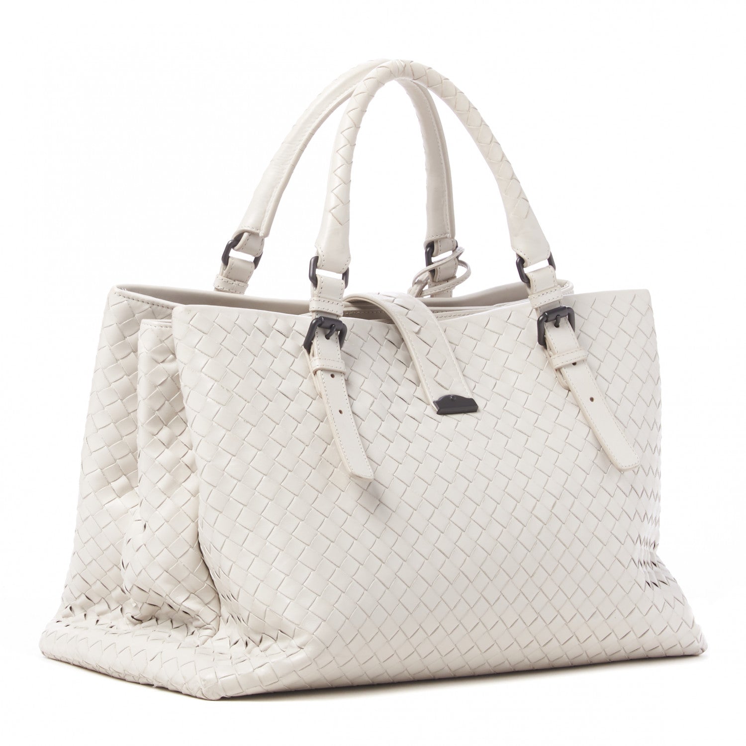 Bottega Veneta Nappa Intrecciato Medium Roma Tote White 2 of 9