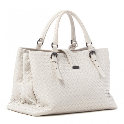 Bottega Veneta Nappa Intrecciato Medium Roma Tote White 2 of 9