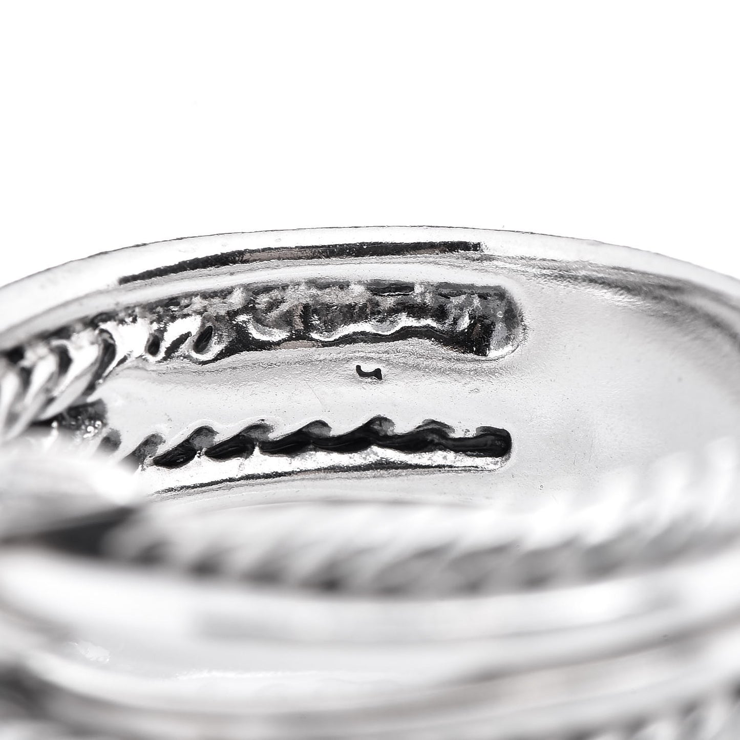 Sterling Silver Diamond X Crossover Ring 52 6