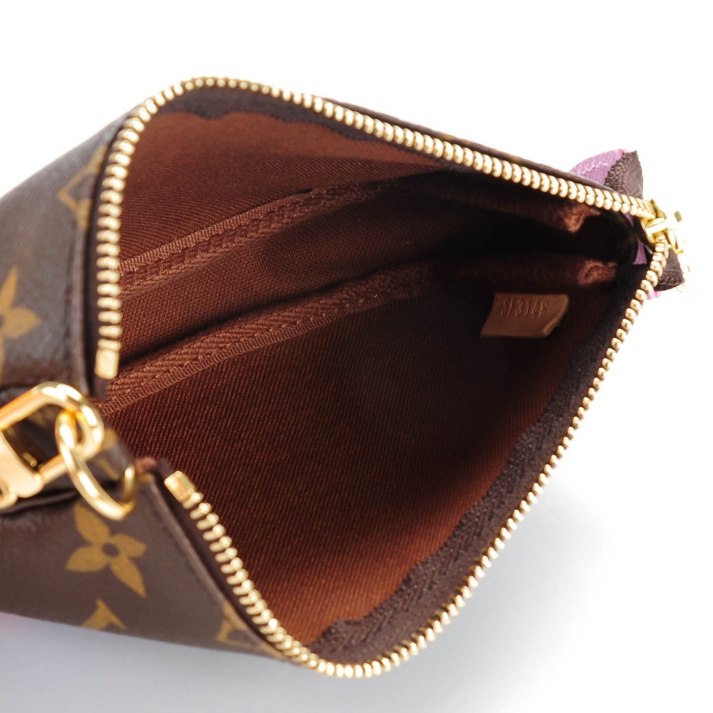 Monogram 2016 Christmas Animation Mini Pochette Accessories Rose Ballerine