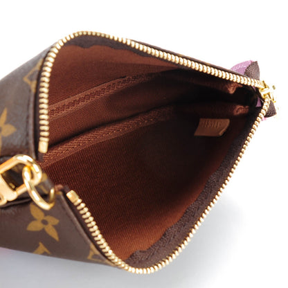 Louis Vuitton Monogram 2016 Christmas Animation Mini Pochette Accessories Rose Ballerine 6 of 7