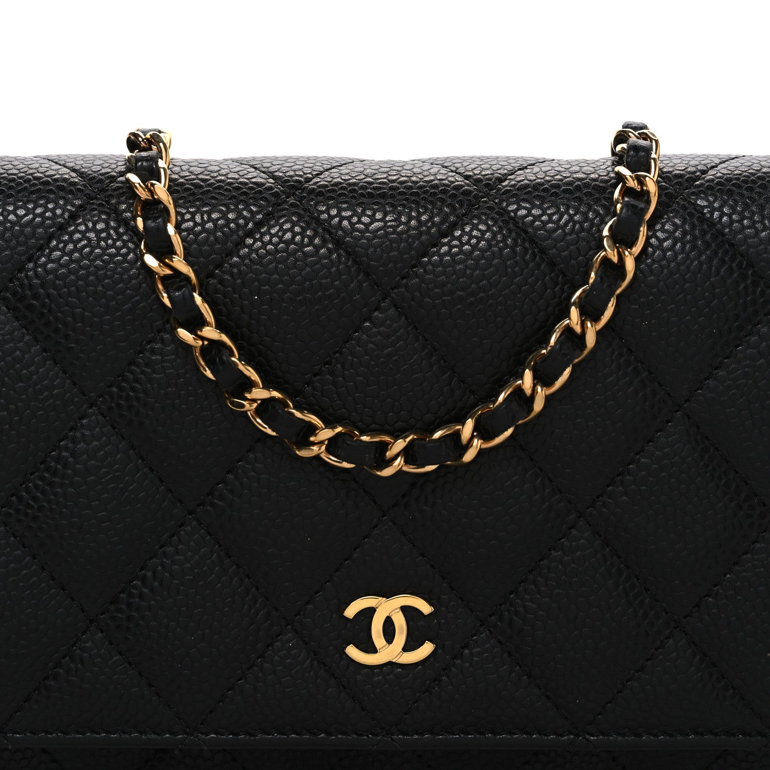 Chanel Caviar Quilted Wallet on Chain WOC Black 9 of 11