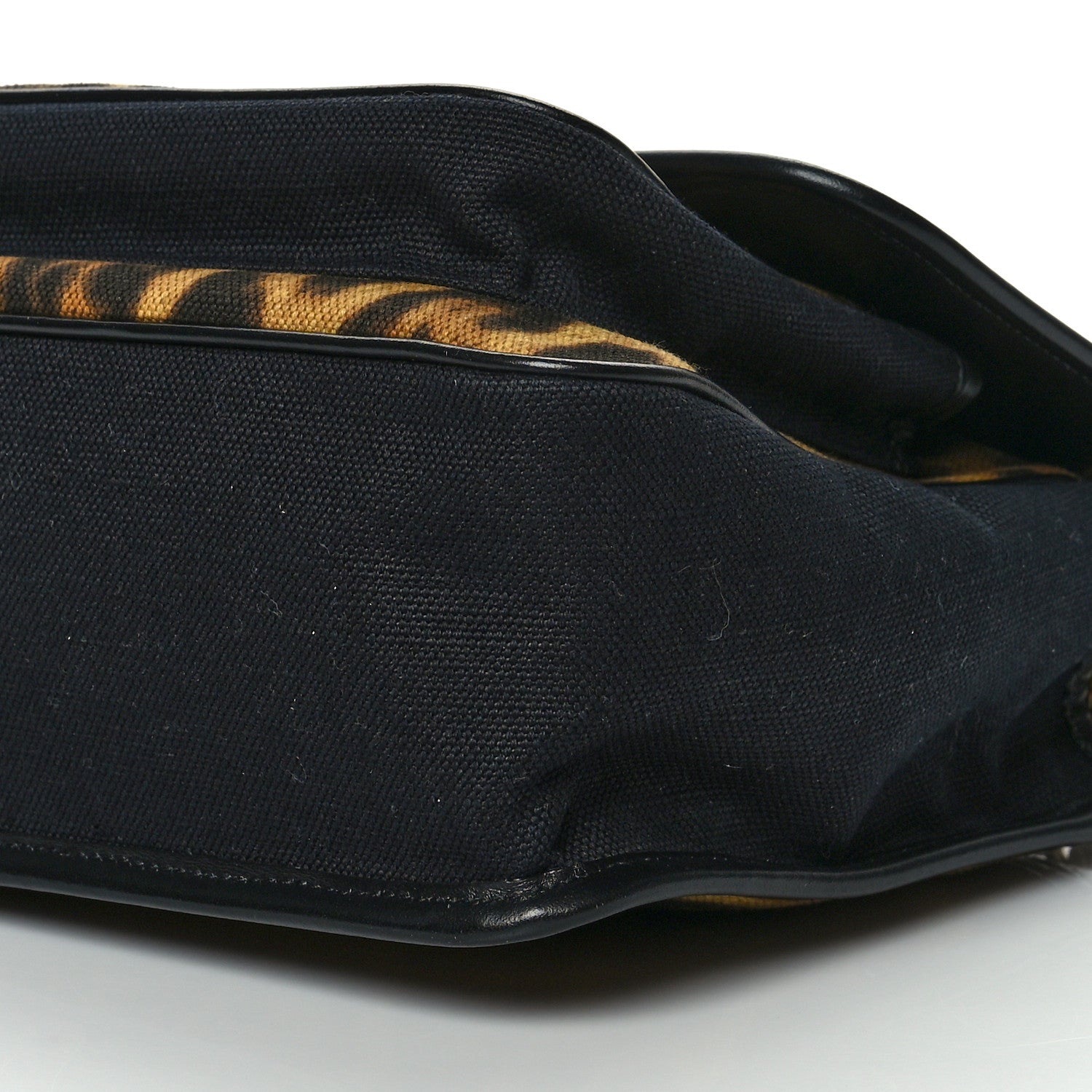 Saint Laurent Smooth Calfskin Canvas Leopard Print Medium Niki Chain Satchel Light Natural 10 of 10