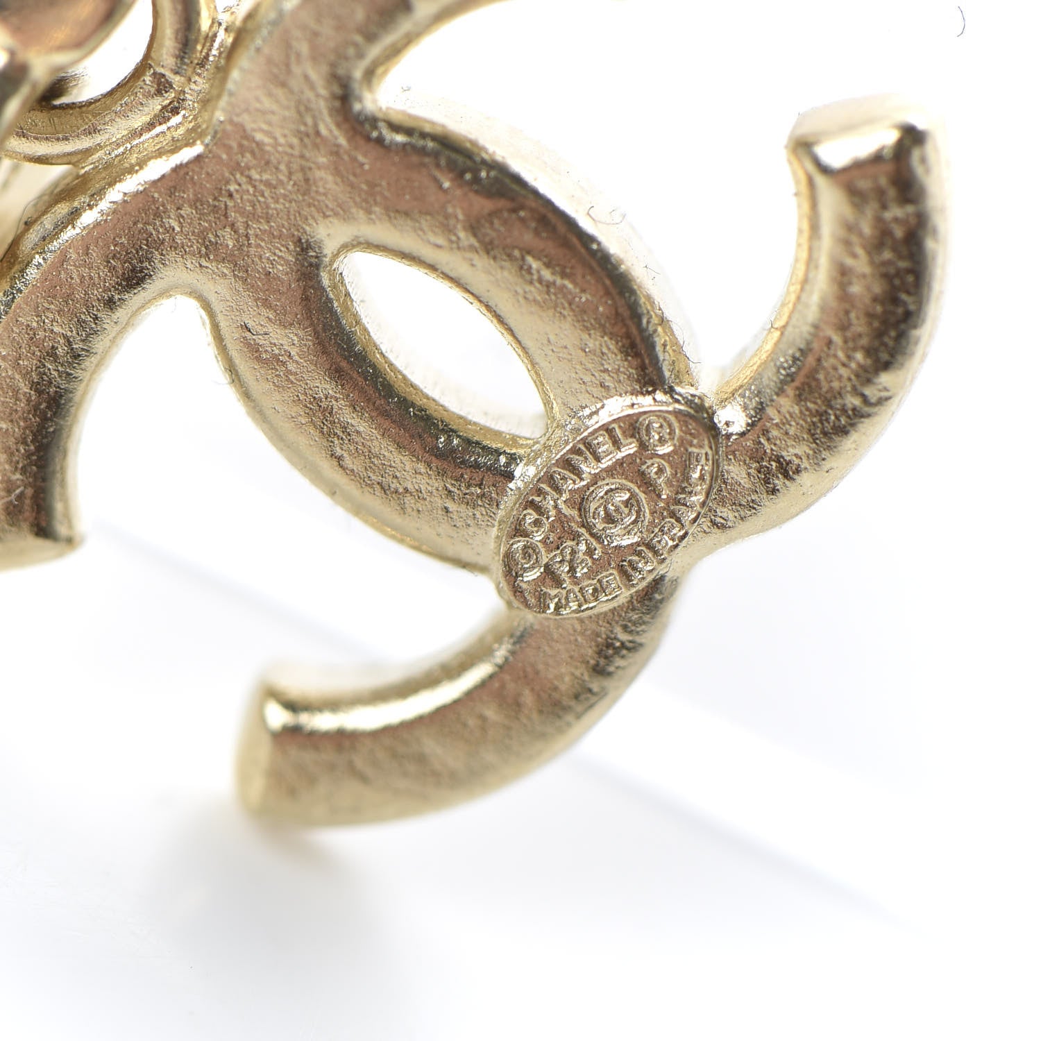 Chanel Pearl CC Hoop Drop Earring Gold 4 of 5