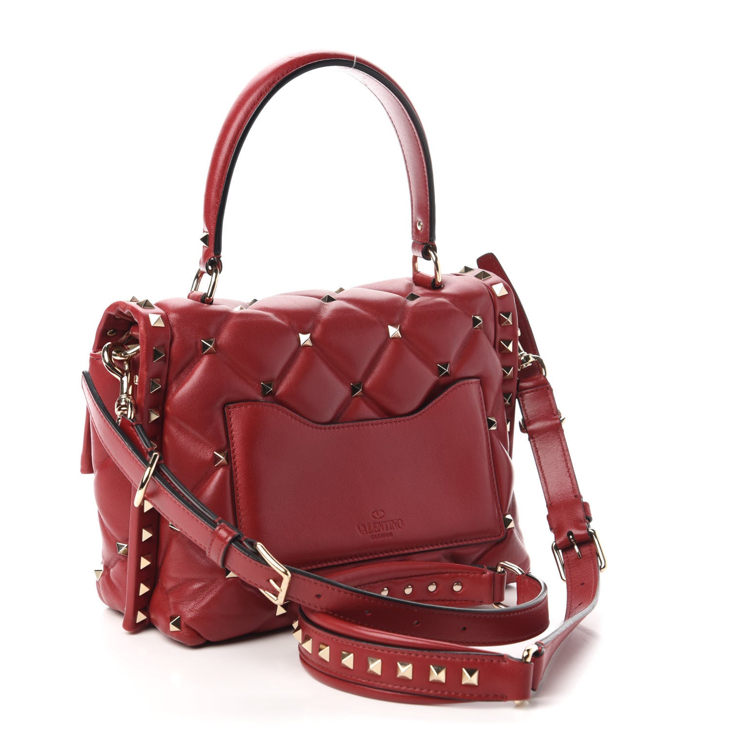 Valentino Garavani Nappa Medium Candystud Top Handle Bag Rosso Valentino 3 of 10
