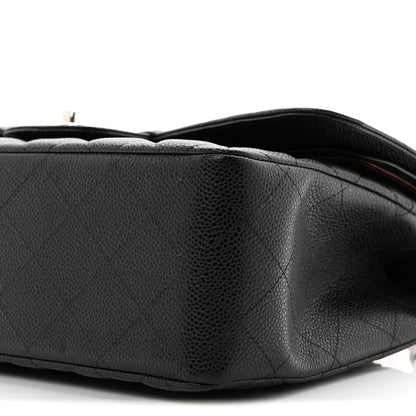 Chanel Caviar Quilted Jumbo Double Flap Black 10 of 11