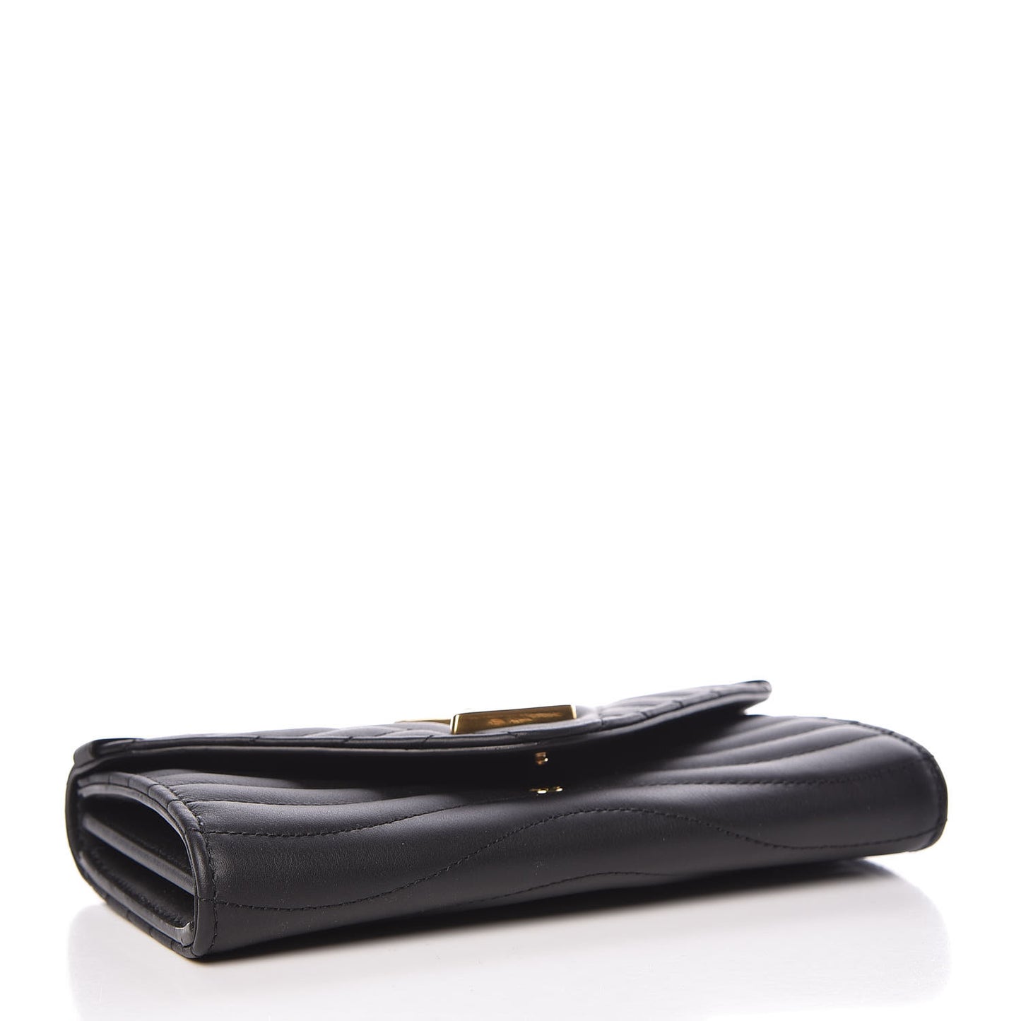 Calfskin New Wave Long Wallet Black