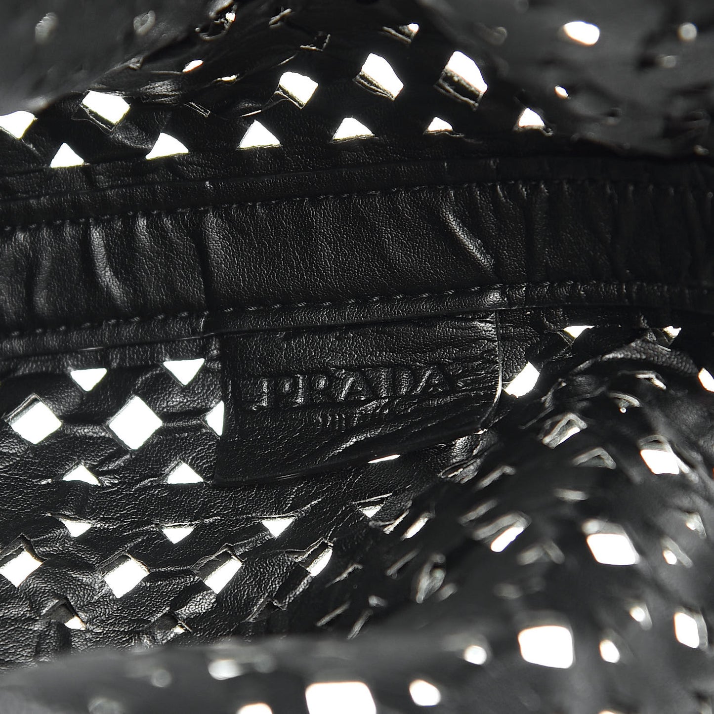 Saffiano Perforated Tote Black
