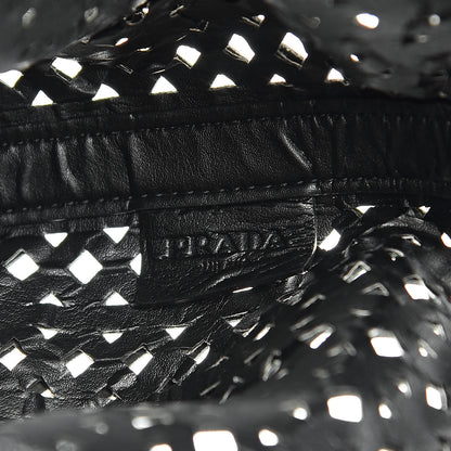 Prada Saffiano Perforated Tote Black 7 of 17