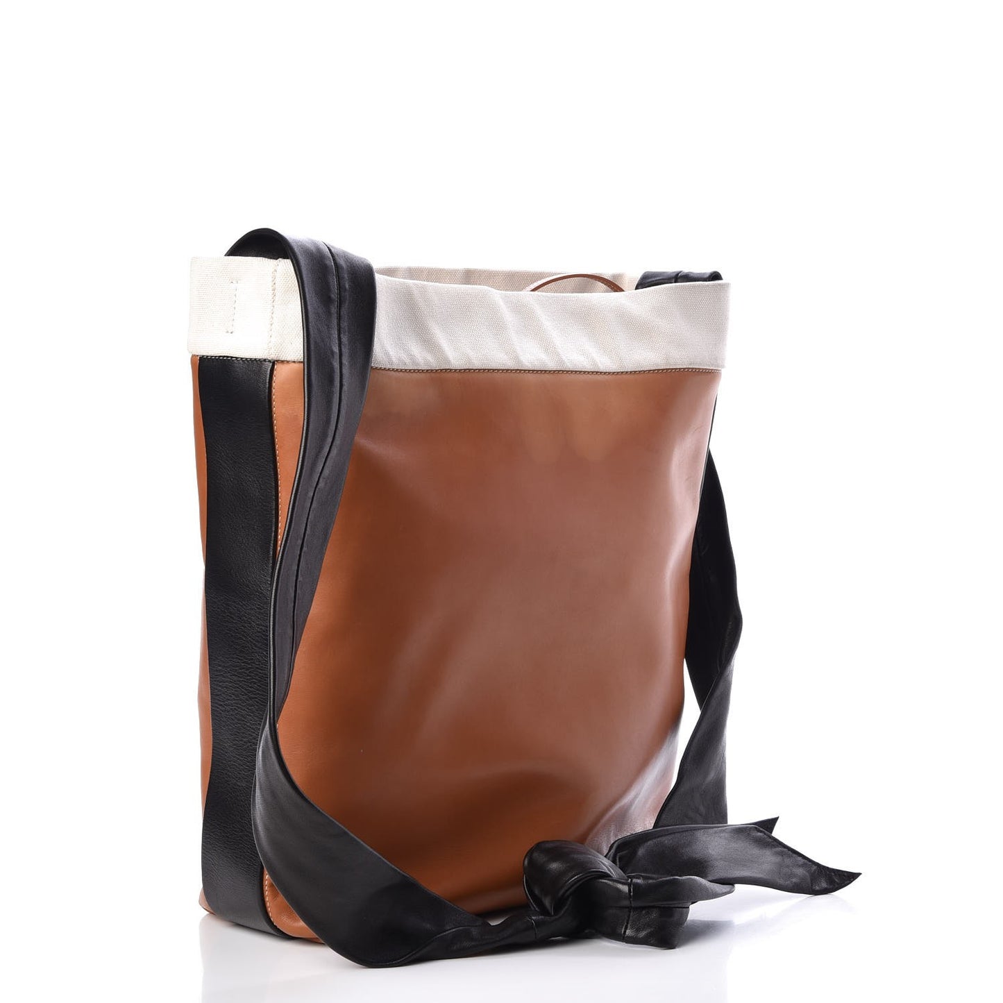 Lambskin Calfskin Band Twisted Cabas Tan