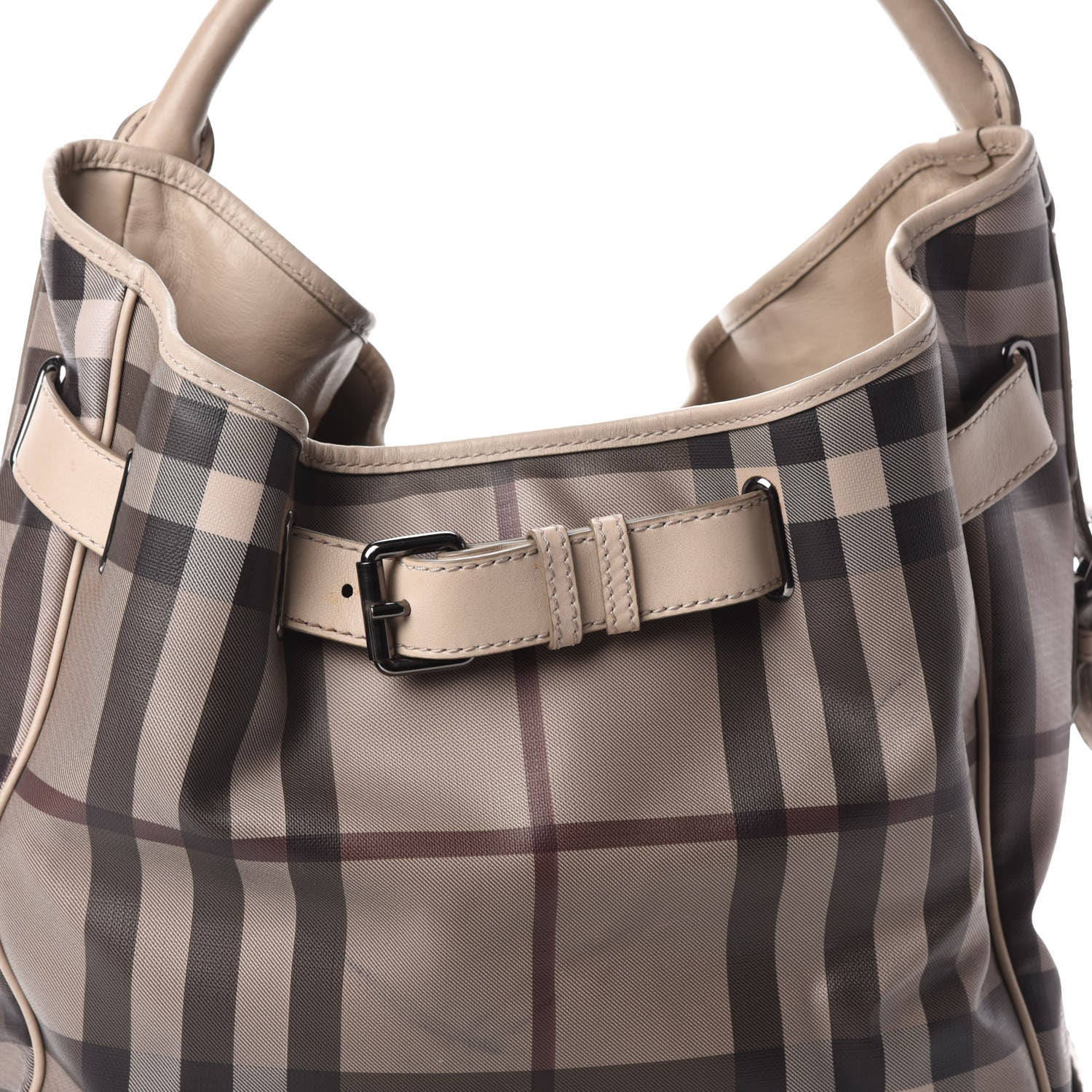Burberry Smoked Check Medium Walden Belted Hobo Trench 8 of 10
