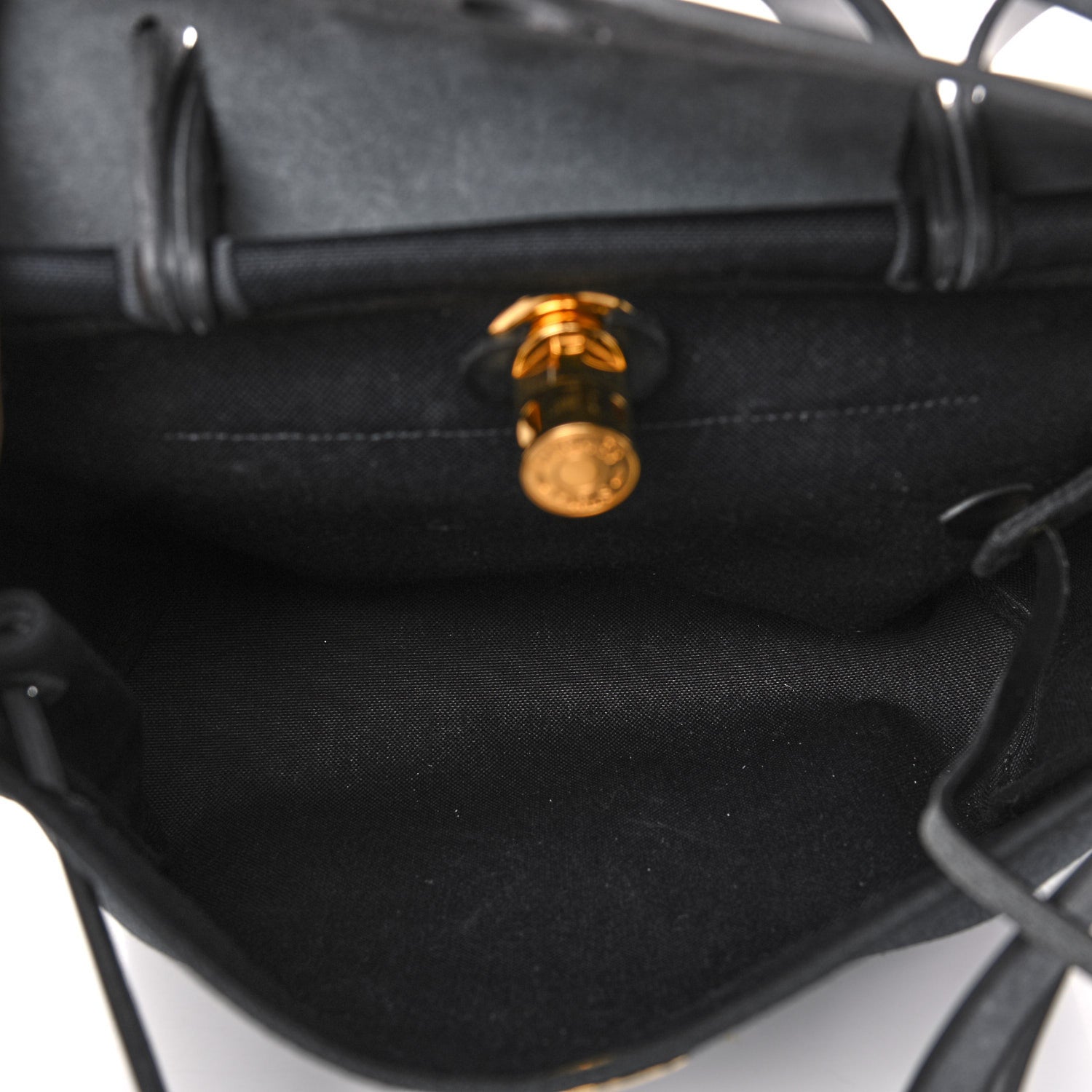 Hermes Military Toile Vache Hunter Herbag Zip PM 31 Black 6 of 17