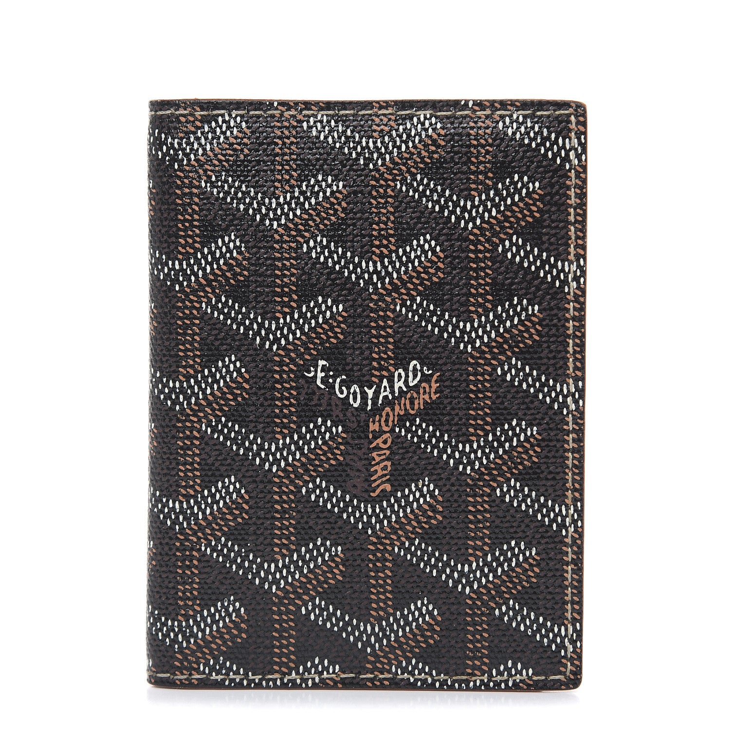 Goyard Goyardine Saint Marc Folding Card Case Black Gold 1 of 7