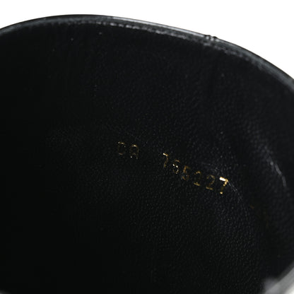 Saint Laurent Vitello Marilyn Nina 95 Knee High Boots 38.5 Black 8 of 10