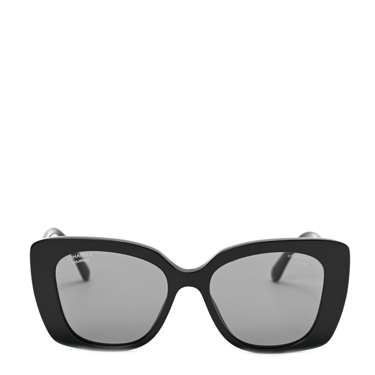 Chanel Acetate Strass Polarized Square Sunglasses 5422-B Black 2 of 7
