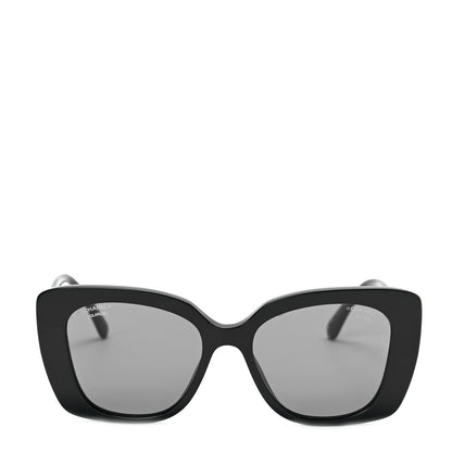 Chanel Acetate Strass Polarized Square Sunglasses 5422-B Black 2 of 7