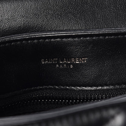 Saint Laurent Calfskin Y Quilted Monogram Toy Loulou Crossbody Bag Black 9 of 10