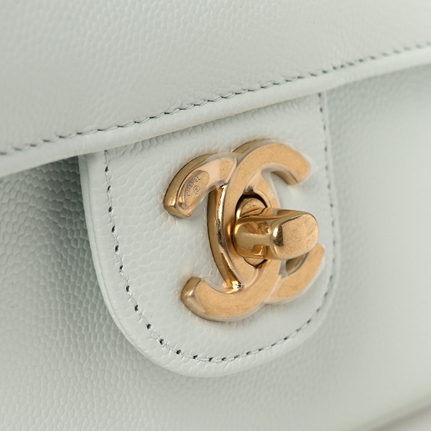 Chanel Shiny Caviar Preppy Coco Small Flap Light Blue 11 of 13