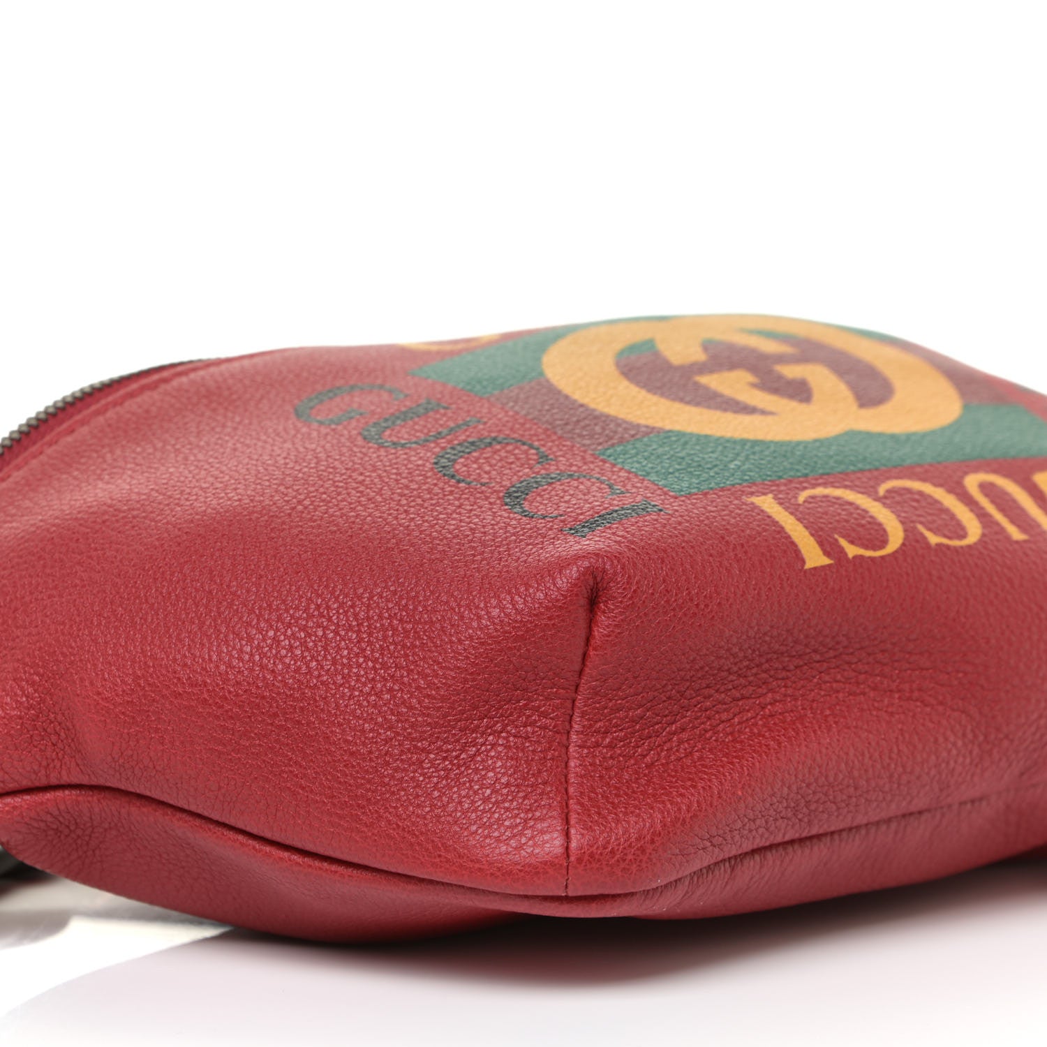 Gucci Grained Calfskin Logo Belt Bag Hibiscus Red 7 of 10