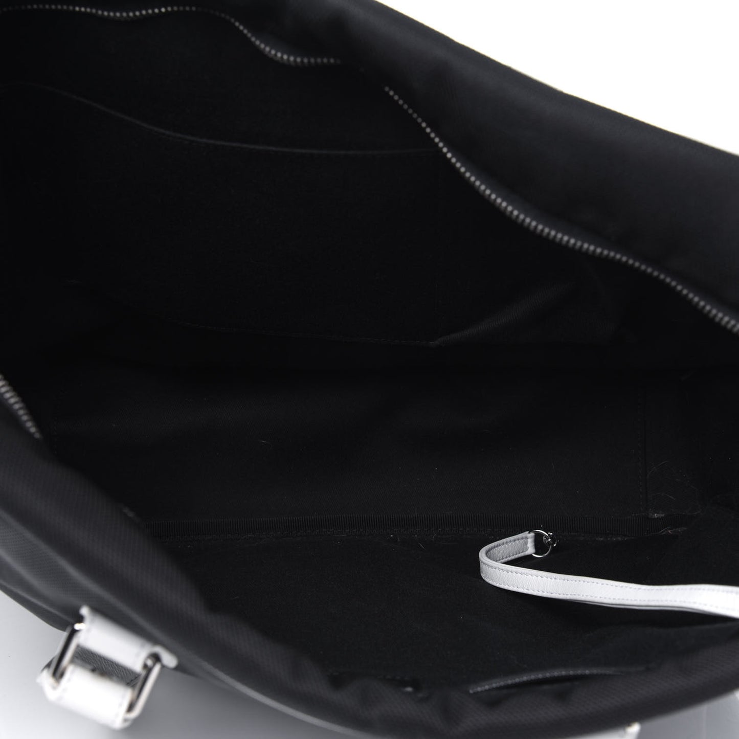 Canvas Rubber Airlines Large Zip Shopping Tote Black White Red