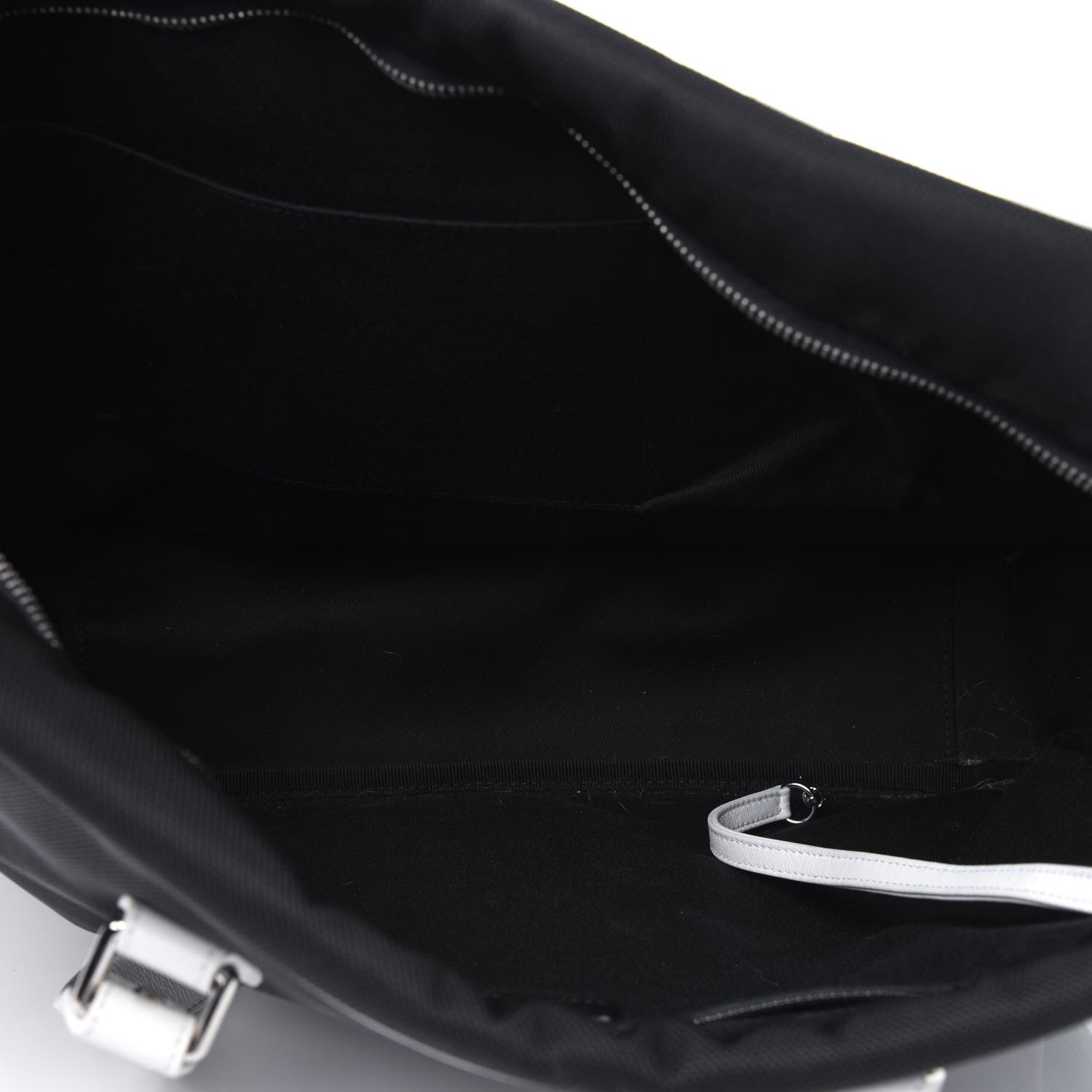 Chanel Canvas Rubber Airlines Large Zip Shopping Tote Black White Red 4 of 7