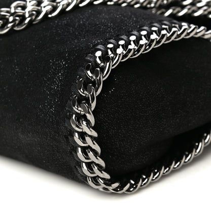 Stella McCartney Shaggy Deer Mini Falabella Fold Over Tote Black 6 of 11