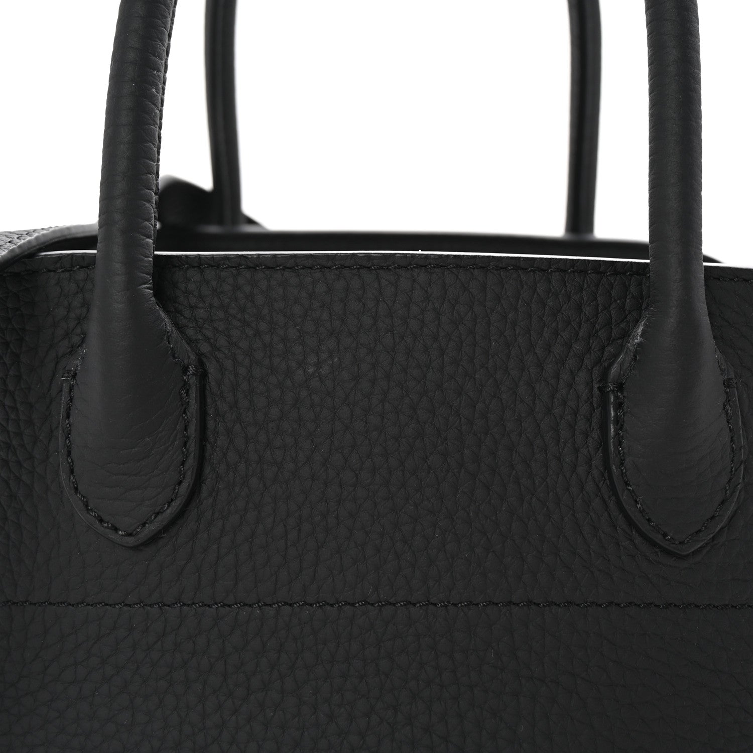 The Row Grained Calfskin Soft Margaux 10 Bag Black 7 of 9