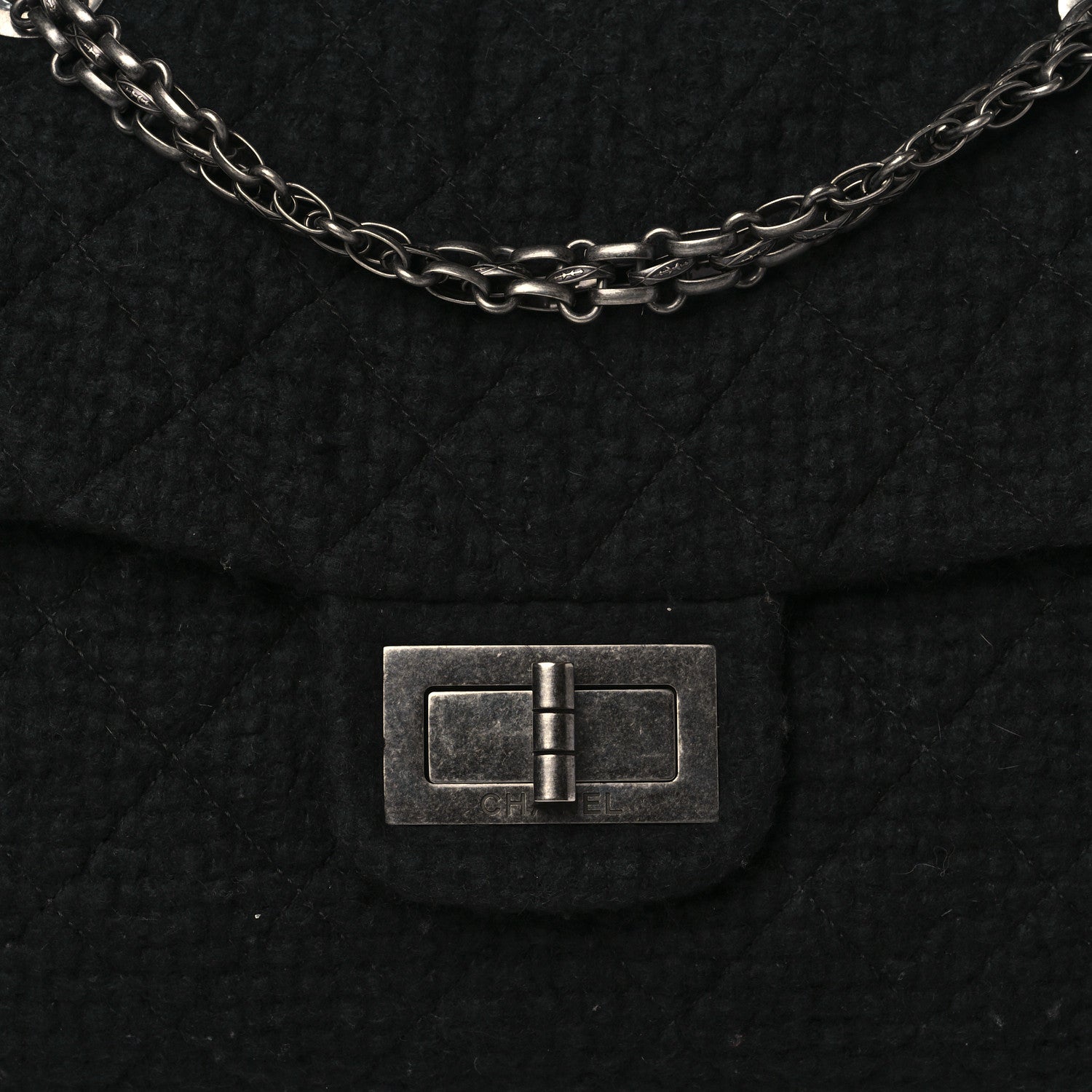 Chanel Tweed XXL Reissue Flap Black 7 of 9