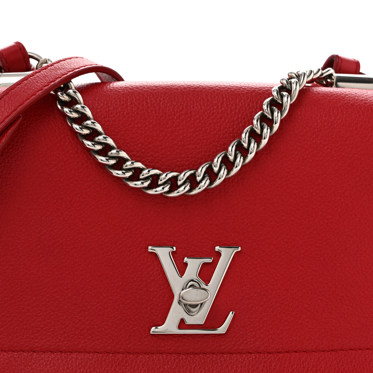 Louis Vuitton Calfskin Lockme II Chain Bag BB Rubis 7 of 16