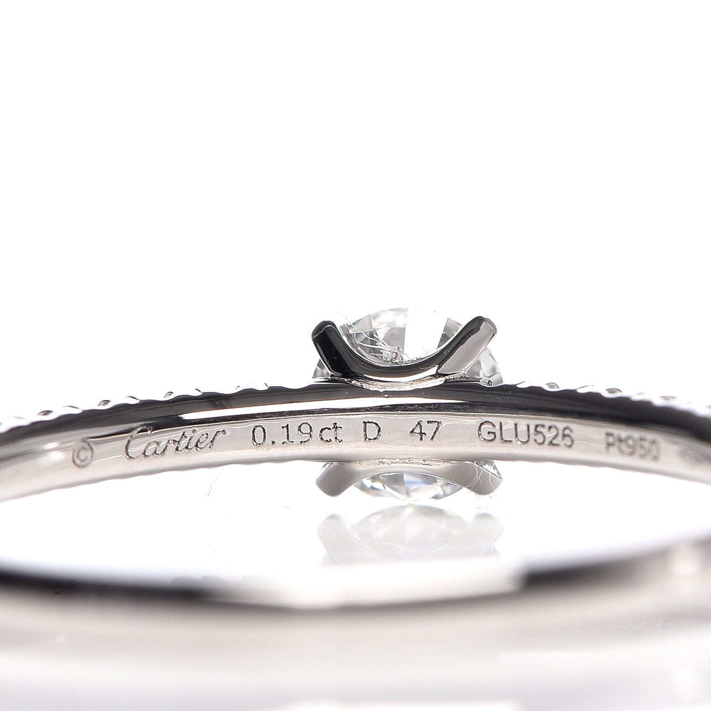 Platinum Diamond .19ct Engagement Ring 47 4