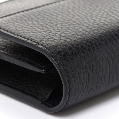 Gucci Dollar Calfskin Interlocking G Chain Wallet Black 10 of 12