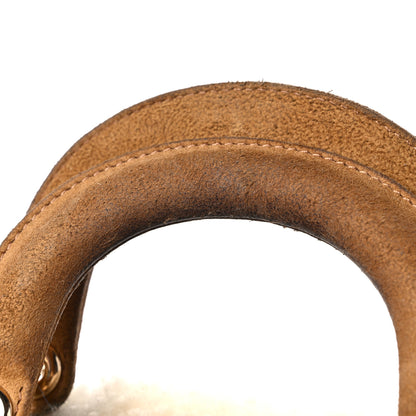Christian Dior Suede Shearling Cannage Mini Lady Dior Camel 10 of 11