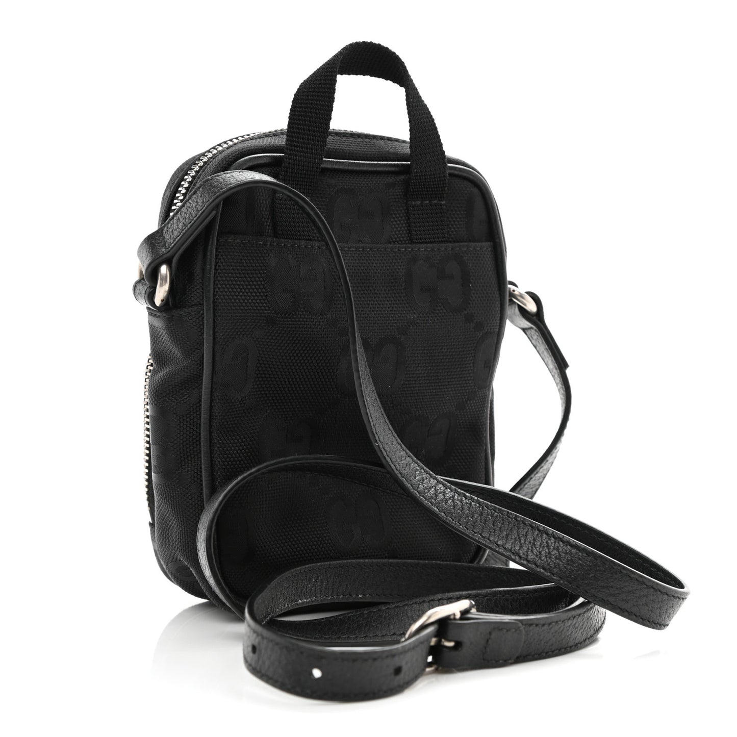 Econyl Nylon Monogram Off The Grid Shoulder Bag Black