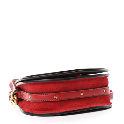 Chloe Calfskin Suede Small Nile Bracelet Bag Dahlia Red 4 of 10