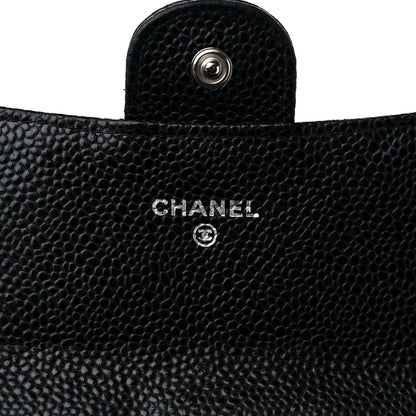 Chanel Caviar Quilted Large Gusset Flap Wallet Black 6 of 18