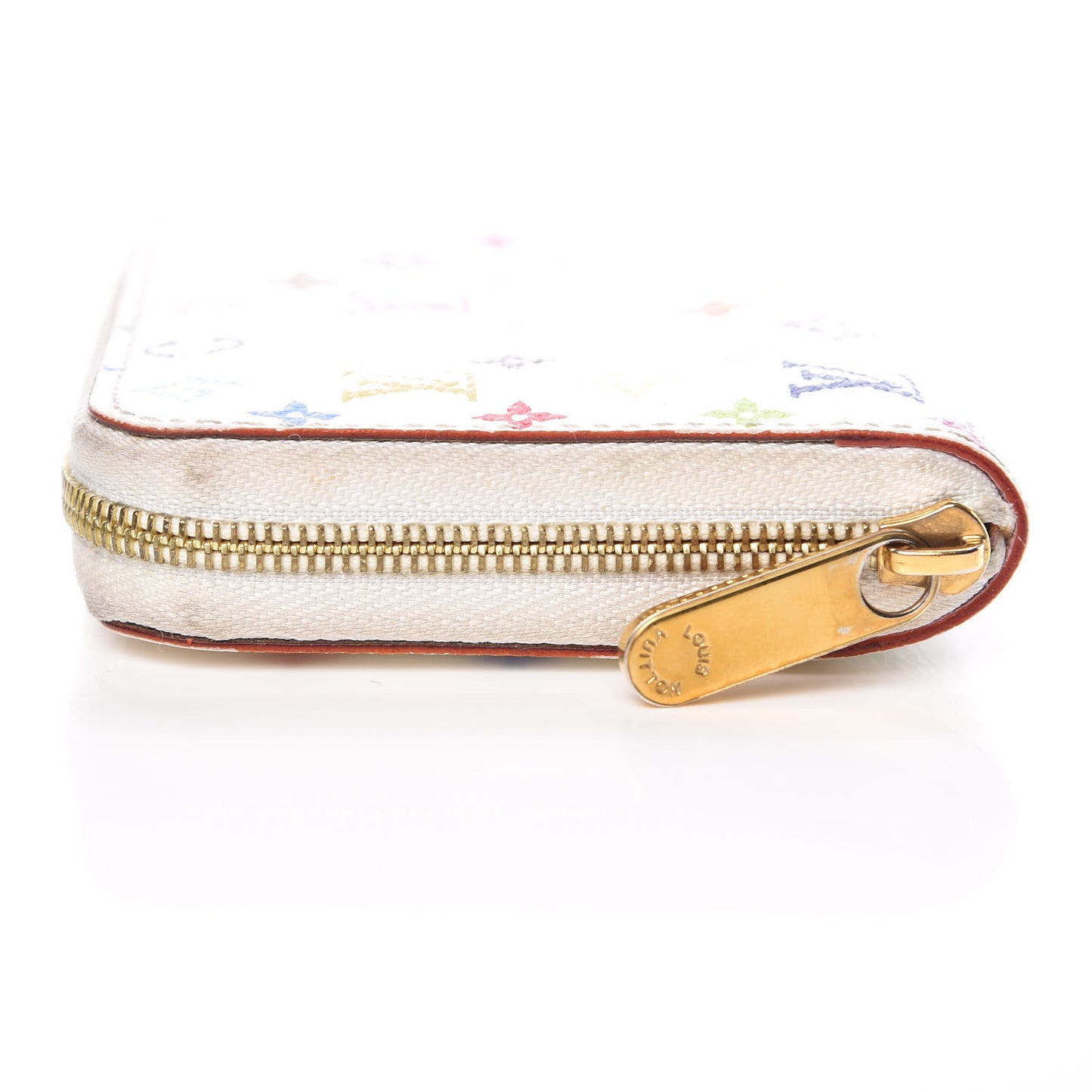 Monogram Multicolor Zippy Coin Purse Wallet White Litchi