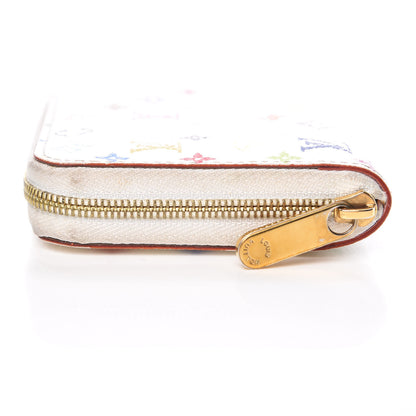 Louis Vuitton Monogram Multicolor Zippy Coin Purse Wallet White Litchi 8 of 12