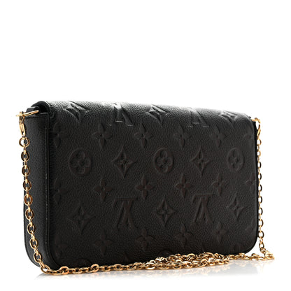 Louis Vuitton Empreinte Pochette Felicie Chain Wallet Black 4 of 12
